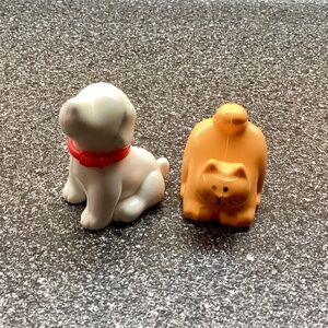 Vintage Little Tikes Doll’s House Dog and Cat Figures